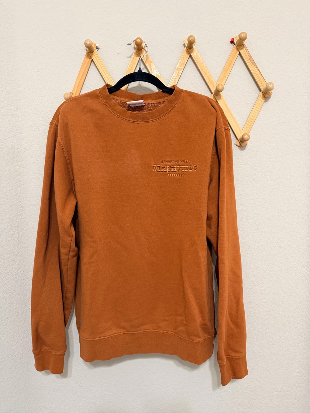 Stoney Clover Lane Burnt Orange Nashville Crewneck Size S/M
